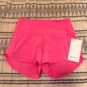 lululemon sonic pink Speed Up HR Short 2.5” sz 4